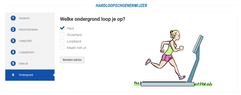 Voorbeeld van een online applicatie die de consument helpt kiezen