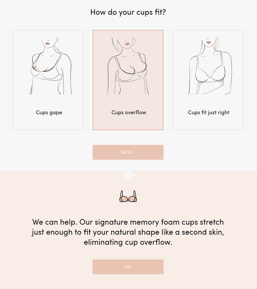 Best Practice für die Reduktion der Anzahl Retouren: thirdlove.com