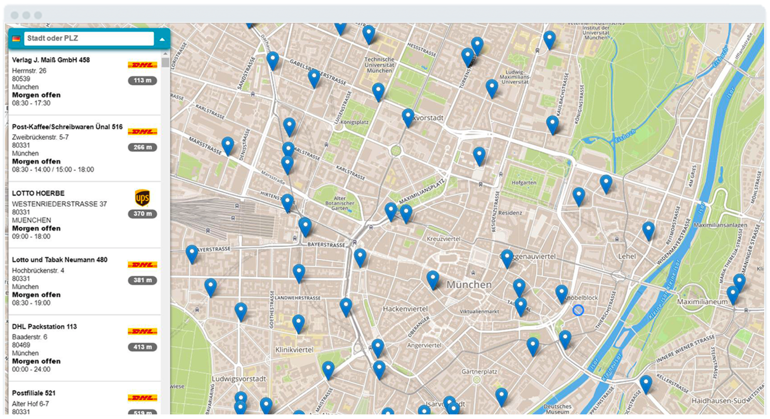 Sendcloud Service Point Zustellung München