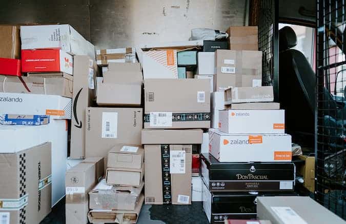 Many parcels in van making return costs high