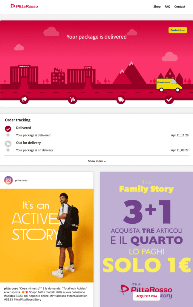 PittaRosso tracking page