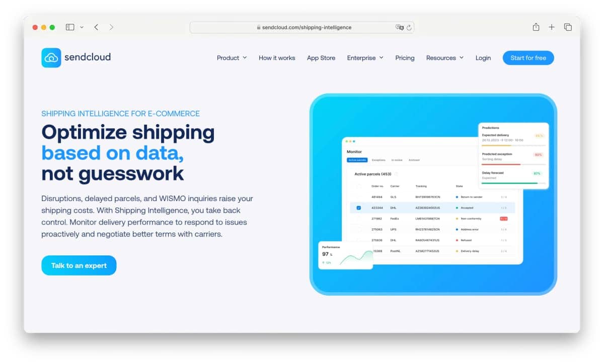 Sendcloud’s Shipping Intelligence (previously Tracey)