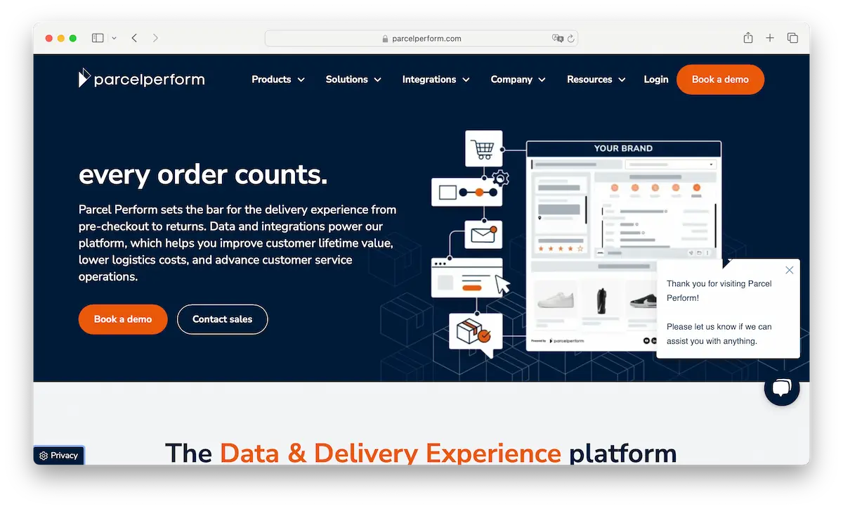 parcelperform shipment tracking software