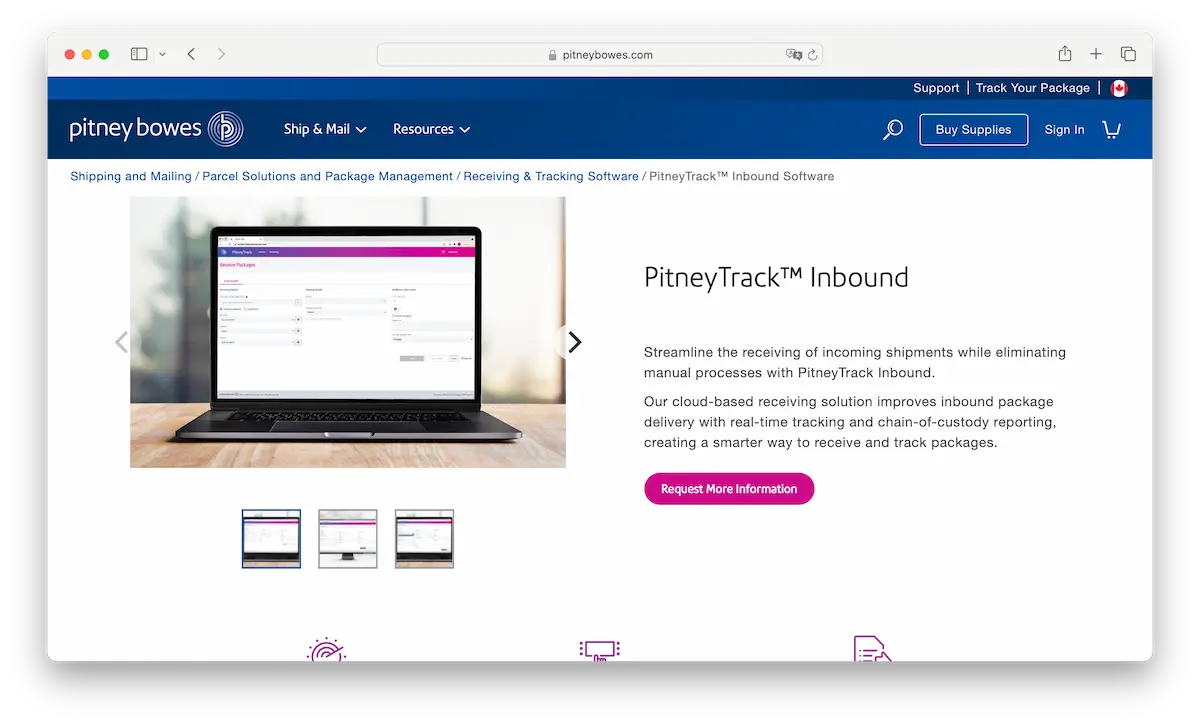 pitneytrack shipment tracking software